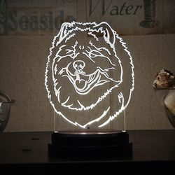 samoyed led night light, dog table lamp