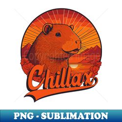 vintage capybara - chill out - relax - vintage sublimation png download - capture imagination with every detail