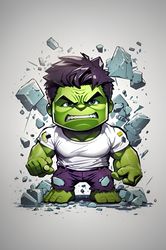 design t-shirt graphic cute cartoon hulk