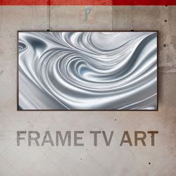 samsung frame tv art digital download, frame tv art modern interior, frame tv silver metallic texture paint, avant-garde