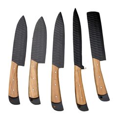 hand forged chef knives kitchen set damascus steel knives handmade knife set