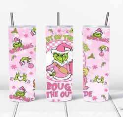 3d inflated pink grinch christmas png, the grinch png, christmas 20 oz skinny tumbler wrap, christmas movies png