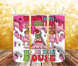 3d inflated in this pink grinch christmas png, the grinch png, christmas 20 oz skinny tumbler wrap, christmas movies png