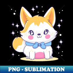 baby kitsune - instant png sublimation download - fashionable and fearless