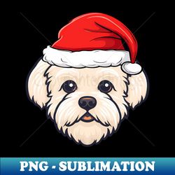 santa maltipoo christmas puppy dog lover - png sublimation digital download - perfect for sublimation art