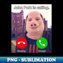 John Pork Graphic Pig Tshirt Design PNG Trending Meme Sublimation