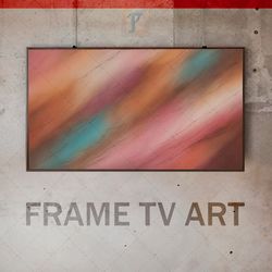 samsung frame tv art digital download, frame tv art modern interior, frame tv warm colors panel, frame tv avant-garde