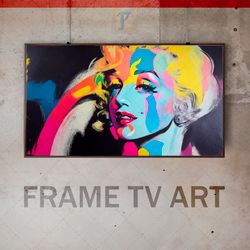 samsung frame tv art digital download, frame tv art portrait marilyn monroe, frame tv art modern, psychedelic avant-gard