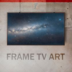 samsung frame tv art digital download, frame tv art modern interior art, frame tv starry sky, night sky, expressive