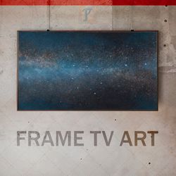 samsung frame tv art digital download, frame tv art modern interior art, frame tv starry sky, night sky, expressive