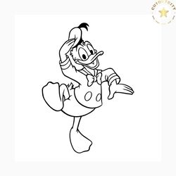 Donald duck svg free, disney svg, outline svg, instant download, animal svg, silhouette cameo, cartoon svg, free vector