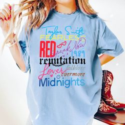 Taylor Swift Albums Shirt, Taylor Swift Eras Tour, Taylor Swift Folklore, Taylor Swift Red, Taylor Swift Gifts, Taylor