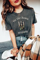 goth tis the damn season tshirt . Taylor Swift reputation evermore comfort colors snake christmas Taylor Swiftie gift sw