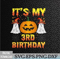 kids halloween birthday 3 year old boy girl 3rd birthday costume svg, eps, png, dxf, digital download