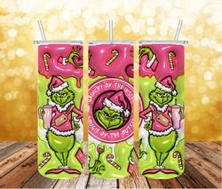 3d inflated pink grinch christmas png, coffee grinch png, pink christmas 20 oz skinny tumbler wrap, christmas movies png
