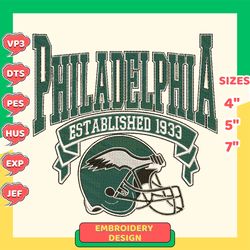 nfl philadelphia eagles embroidery design, nfl football logo embroidery design, famous football team embroidery design, football embroidery design, pes, dst, jef, files