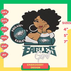 nfl philadelphia eagles girls embroidery design, nfl football logo embroidery design, famous football team embroidery design, football embroidery design, pes, dst, jef, files