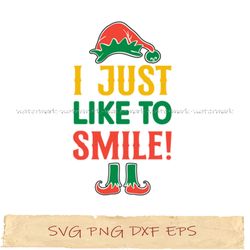 i just like to smile svg, png cricut, file sublimation, instantdownload