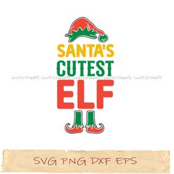 santa's cutest elf svg, png cricut, file sublimation, instantdownload