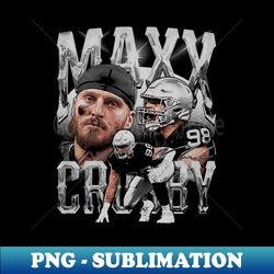 maxx crosby las vegas vintage - instant png sublimation download - defying the norms