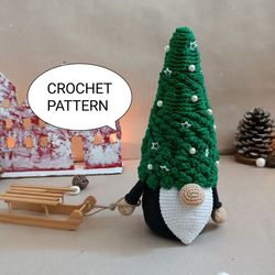 crochet pattern christmas gnome, christmas ornaments crochet patterns, christmas tree gnome crochet patern, christmas am