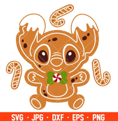 gingerbread stitch svg christmas svg disney christmas svg cookie svg cricut silhouette vector cut file