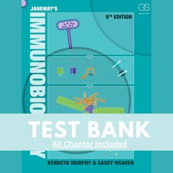 test bank for janeways immunobiology, 9th edition (murphy, 2017), chapter 1-16 |9780815345053 | all chapters with answer