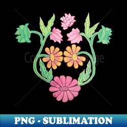 painted flower pattern - instant png sublimation download - boost your success with this inspirational png download