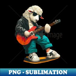 sheep and guitar - instant sublimation digital download - unleash your creativity