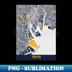 tokyo - japan bluefresh city map - retro png sublimation digital download - perfect for personalization