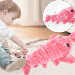 pet toys electric jumping shrimp usb charging simulation lobster funny cat plush pets toy