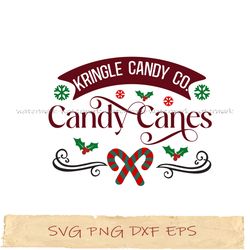 kringle candy co candy canes svg, png sublimation, instantdownload