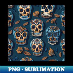 mexican skull pattern - png transparent digital download file for sublimation - unleash your inner rebellion