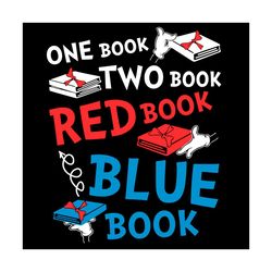 one book two book red book blue book svg, dr seuss svg, seuss svg, book svg, one book svg, red book svg, blue book svg,