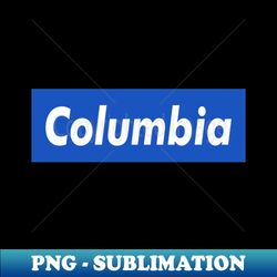 columbia box logo - decorative sublimation png file - unleash your creativity