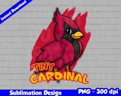 cardinals png, football mascot, tiny cardinals t-shirt design png for sublimation, tiny sport mascot design
