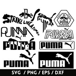 puma svg bundle, puma logo, puma symbol, puma logo png, puma clipart, puma logo vector, famous logo, brand logo