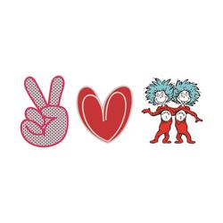 peace love thing 1 thing 2 svg, dr seuss svg, peace love dr seuss, thing 1 thing 2 svg, funny dr seuss svg, dr seuss cha