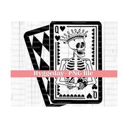queen of hearts png png, digital download, sublimation, sublimate, skull, skellie, valentine, love, one color,