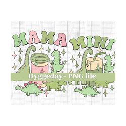 matching designs png, digital download, sublimation, mama, mini, mom, kids, boys, sublimate, dinosaur, retro, cute, coffee, juice box,