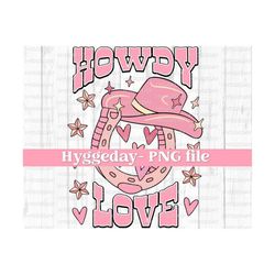 howdy love png, digital download, sublimate, sublimation,  heart, valentine's day, country, western, cute, pink,