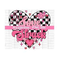 love struck png, digital download, sublimation, sublimate, valentines day, arrow, heart, in love, coupled, relationship, checker, trendy,