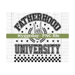 fatherhood university png, digital download, sublimation, sublimate, father's day, skellie, skeleton, skull, preppy, one color,