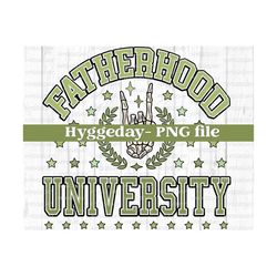 fatherhood university png, digital download, sublimation, sublimate, father's day, skellie, skeleton, skull, preppy