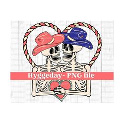 western skeleton couple png, digital download, sublimation, sublimate, skull, skellie, love, marriage, engagement, valentine, cowboy,