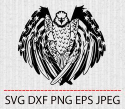 eagle svg,png,eps cameo cricut design template stencil vinyl decal tshirt transfer iron on