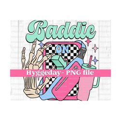 baddie on png, digital download, sublimation, sublimate, cheetah, basic, bougie, tumbler, buckle bag, busy, checker, light switch, trendy