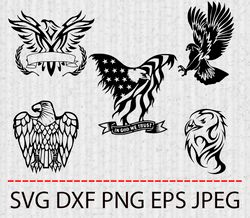 eagle svg,png,eps cameo cricut design template stencil vinyl decal tshirt transfer iron on