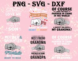 hand in hand heart to heart svg, bundles mother day svg, png,dxf,...