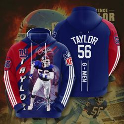 new york giants lawrence taylor hoodie 3d style5050 all over printed